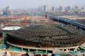 construction du gymnase o se droulera la comptition de badminton lors de JO de Pekin 2008