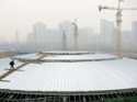 Le toit du gymnase o se droulera la comptition de badminton lors de JO de Pekin 2008